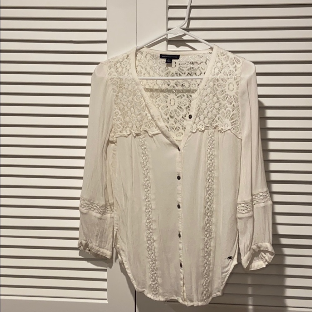 button down white shirt